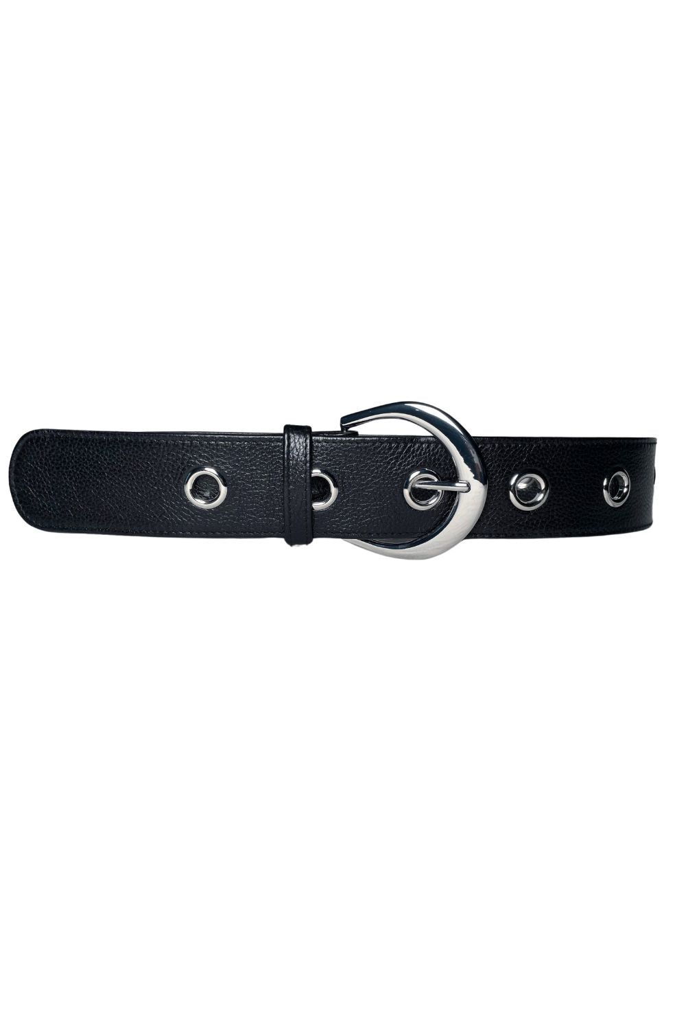 The Emie Grommet Belt in Black